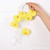 Decoração de quarto de casamento com orquídeas phalaenopsis, enfeites pendurados portáteis, decoração de maçaneta de porta de casamento, adereços e acessórios para fotos de sala de estar de casamento