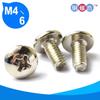 Tornillo de Máquina M5 Serie TM Ranura Cruzada Cabeza Plana Grande Diente de Máquina Anillo Niquelado Recubrimiento de Níquel Tornillo de Máquina Cabeza Plana Cruzada Máquina Plana Grande