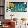 Pintura Decorativa para Sala de Estar Calendário Perpétuo Relógio Silencioso Pintura para Pendurar Mural para Sala de Estar Relógio Sem Furos Pintura Decorativa Moderno Simples