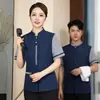 Uniforme de Personal de Limpieza de Manga Corta con Doble Botón para Administración de Propiedades, Habitaciones de Hotel, Casas de Huéspedes, Oficinas de Ventas, Personal de Limpieza, Verano