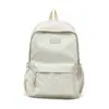 Mochila escolar de estilo nicho moderno para estudiantes de preparatoria, alto valor estético, color sólido, gran capacidad, mochila ligera para niñas de secundaria.