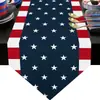 Camino de Mesa Americano para el Día de la Independencia Más Vendido Transfronterizo, Decoración del Día Nacional, Mantel para Mesa de Cocina del Hogar, Mantel para Mesa de Café de la Sala de Estar