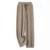 Pantalones de Pierna Ancha 100% Cachemir de Lujo Accesible de Gama Alta Otoño e Invierno Sueltos Casuales de Cintura Alta de Lana Tejida