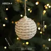 Pelota envuelta en cuerda de cáñamo de 6cm8cm Pelota envuelta en cuerda de algodón Pelota de espuma Sisal Colgante para árbol de Navidad Bol colgante Accesorios de decoración