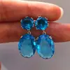 Pendientes superventas en eBay, pendientes de circonita grande con temperamento atractivo para damas, pendientes transfronterizos europeos y americanos al por mayor e6535
