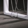 Colar de aço titânio europeu e americano, estilo moderno, personalidade de rua, celebridade da Internet, pingente, suéter tie-hop, colar hip-hop que não desbota