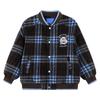 Jaqueta Esportiva de Baseball de Lã Xadrez Estilo Coreano de Inverno para Meninos 2025 Nova Roupa Infantil Jaqueta de Algodão Engrossada