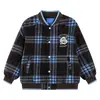 Ropa de Abrigo de Algodón Grueso Estilo Coreano a Cuadros de Lana para Niños Invierno 2025 Nueva Chaqueta de Algodón para Jóvenes y Niños