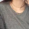 [56] Joyería de Moda Chapada en Cobre Dorado Diseño de Nicho Europeo y Americano Cadena de Mismo Estilo ins Ken Dou Se Puede Apilar