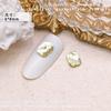 Manicure retangular octogonal diamante fundo plano Super Flash cristal dourado champanhe diamante decoração Acessórios de unha da moda