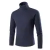 Suéter de cuello alto para hombre de comercio exterior de Amazon Otoño e Invierno Suéter de cuello alto moderno Suéter simple de trenzado Suéter de talla grande