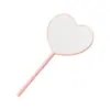 Espejo de Maquillaje de Mano Estilo Paleta de Dulce con Mango en Forma de Corazón para Bolsos de Niñas, Imprimible DIY, Venta al por Mayor de Fábrica