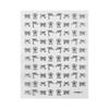 Pegatinas de papel con forma de hormiga YITU, línea de arco, para uñas, con adhesivo en blanco y negro, sencillas pegatinas decorativas para uñas YT488