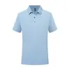 Camisa Polo de Algodão de Cor Pura com Manga Curta e Gola Lapela de Verão Logo Personalizado Publicidade para Escritório Corporativo Estampa e Bordado de Camisa Cultural