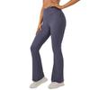 Pantalones Acampanados Largos Deportivos Casuales Sueltos de Cintura Alta de Color Sólido para Mujer, Pantalones Acampanados Largos Deportivos de Yoga Nuevos de Cruce de Fronteras