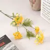 Flores Artificiais de Seda com Renda Grande de 4 Cabeças, Estilo Vintage, Flores Falsas para Sala de Estar e Quarto, Arte Floral, Decoração Suave, Flores de Exibição