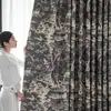 1 Peça Nova Cortinas de Flores e Pássaros Fantasma para Sala de Estar Quarto Cortinas Decorativas Decoração Personalizada Cortinas com Passagem para Varão