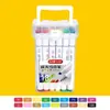 Ruipai 6758 serie de colores de animación aceitosos juego de rotuladores de doble punta para pintura de estudiantes, niños, rotulador de color aceitoso pintado a mano