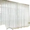 Cortinas de Comercio Exterior Transfronterizo de Amazon, Cortinas Transparentes de Lunares Coloridos con Pompones, Estilo de Gancho y Barra con Anillas Metálicas, Suministro de Producto Terminado