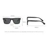 Gafas de Sol Polarizadas Cuadradas para Hombre Estilo Nuevo para Comercio Exterior, Efecto Adelgazante, Moda Europea y Americana, Gafas de Sol Casuales para Exteriores con Marco Grueso