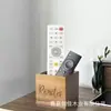 Caja de Almacenamiento de Control Remoto de Madera Caja de Almacenamiento para Escritorio de Sala de Estar Mesa de Café Caja de Almacenamiento para Control Remoto de TV Madera Maciza Mesita de Noche