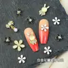 Decoração Metálica para Unhas Nova Transfronteiriça Pétalas Olho de Gato Gotejamento de Óleo Liga Metálica Flor Rica Laço Simples Joias para Nail Art