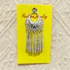 Accesorios de imán para refrigerador de la etnia Miao, piezas estilo chino de fénix y mariposa imitación plata, estilo étnico de plata Miao de nicho, pavo real, área escénica de Guizhou