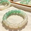 Pulsera de intestino de cerdo suave para girar los dedos de estudiantes de primaria, pulsera de color degradado, mismo estilo que en Red Book, accesorio de mano de juguete cultural, versión verde