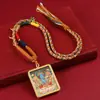 Corda para Pingente de Colar Xizang Pingente Thangka Pingente Wuye Templo Cultural e Criativo Oito Santos Padroeiros Corda de Algodão Trançada à Mão