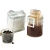 50 Piezas de Bolsas Filtro de Café para Colgar en la Oreja, Bolsas de Papel Filtro para Café en Polvo, Papel Filtro de Malla para Cafetera de Preparación Manual, Papel Filtro de Papel para Filtro de Goteo de Preparación Manual