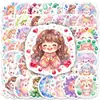 50 novos adesivos de menina gema e elfo transfronteiriços para decoração DIY em diários e scrapbooks