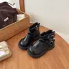 Botas de moda de corte bajo con cremallera lateral para niñas, colección otoño/invierno 2026 para niños, retro, sencillas, versátiles, botas de suela plana
