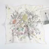 Bufanda cuadrada de georgette de seda para mujer, estilo nuevo de primavera y verano, bufanda de seda estampada vintage, bufanda versátil para el cuello, bufanda de seda de morera de alta gama