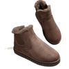 Comercio Exterior Nuevas Botas de Nieve 2025 Otoño e Invierno para Mujer, Color Sólido Cálido, Talla Grande, Banda Elástica, Zapatos Cortos de Algodón con Suela Gruesa Venta al por Mayor