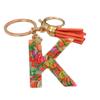 1 Peça Argila Macia Pedaços de Fruta Letra em Inglês Chaveiro de Resina Moda Feminina Simples Pingente para Bolsa com Chave de Borla