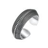 Anillo Retro para Hombre con Escama de Dragón de Plata Lisa, Anillo de Dedo Índice Abierto Moderno Personalizado, Anillo de Dedo Medio Versátil Simple al por Mayor