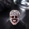 Anillo de Calavera Punk Personalizado de Moda Transfronterizo Europeo y Americano para Hombre Anillo Hueco Retro Exagerado Venta al por Mayor