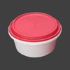 Tigela Descartável para Embalagem de Comida para Levar, Tigela de Plástico Espesso Redonda para Sopa, Tigela de Arroz com Tampa, Caixa de Embalagem para Hot Pot Picante