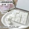 Mini Bloque de Tofu Esponja para Uñas, Esponja Gradiente, Pinza de Esponja de Acero Inoxidable, Herramienta de Esponja