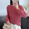 Suéter de punto hueco con cuentas para mujer, nueva colección otoño 2026, estilo holgado y relajado, suave y amigable con la piel, hecho con hilo fino tipo perla