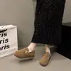 Colección otoño 2026 para mujer de Birkenstock, zapatos de algodón tipo mocasín con forro de felpa para otoño/invierno, mocasines y zapatos planos cerrados de Birkenstock