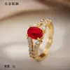 Anel Mais Vendido do Aliexpress, Luxo Leve, Alto Padrão, Elegante Anel Aberto Feminino, Cobre Inlaid com Zircônia, Anel de Moda Estilo Europeu e Americano