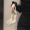 Zapatos de Tacón Alto Mary Jane Estilo Francés Elegancia Nocturna 2025 Nuevos de Moda con Pedrería Hada para el Trabajo Zapatos de Tacón Alto Zapatos de Boda