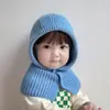 Gorro Todo en Uno para Bebé Otoño e Invierno Gorro Cálido Bufanda Lindo Versátil para Bebé Niño y Niña Gorro con Protección para Orejas Gorro de Lana para Niños Moderno
