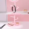 Espejo de Escritorio para Maquillaje con Orejas de Gato Alta Definición Espejo de Princesa para Niña de Pie Espejo de Tocador de Escritorio para Dormitorio de Estudiante Espejo Lindo