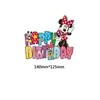 Bandera Rosa de Cumpleaños de Minnie Mickey Mouse Decoración de Fiesta Accesorios de Decoración de Pastel de Minnie