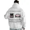 Sudadera con Capucha para Hombre Estampado de Coche Popular Transfronterizo Primavera 2025 Patrón de Latido del Corazón Sudadera con Capucha Venta Caliente