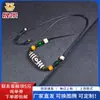 Collar de Agata Dzi Natural de Nueve Ojos Tibetano Genuino Blanco y Negro con Cadena de Cuero de Cuentas Cadena de Clavícula Original al por Mayor