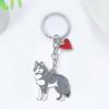 Novo criativo moda múltiplo amor animal de estimação cão chaveiro pingente chave acessórios carro bolsa bolsa pendurado fivela