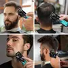 Nuevo Cortapelos Eléctrico para Hombre Portátil para el Hogar Recargable y de Enchufe Doble Uso Pantalla Digital LCD Recortador de Cabello